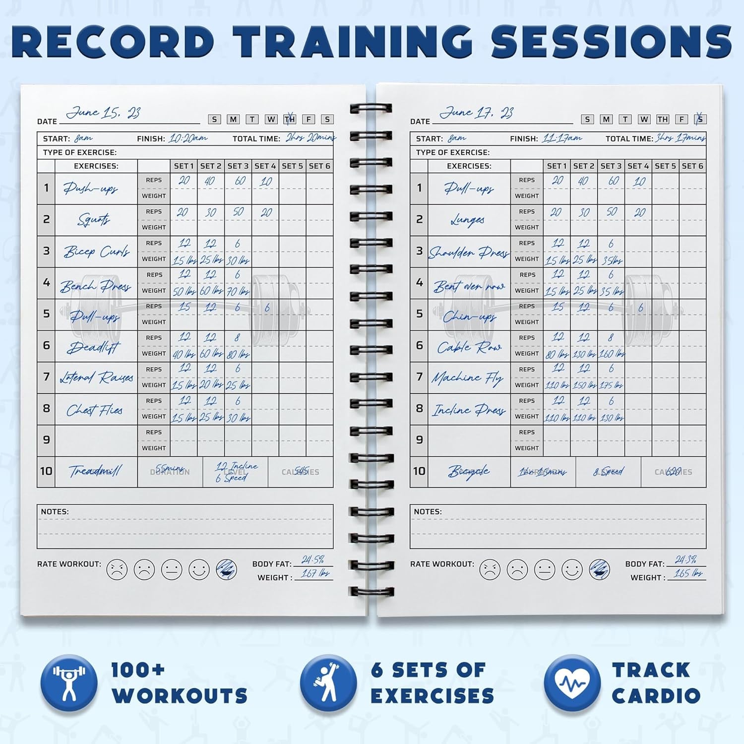 Workout Planner for Daily Fitness Tracking & Goals 