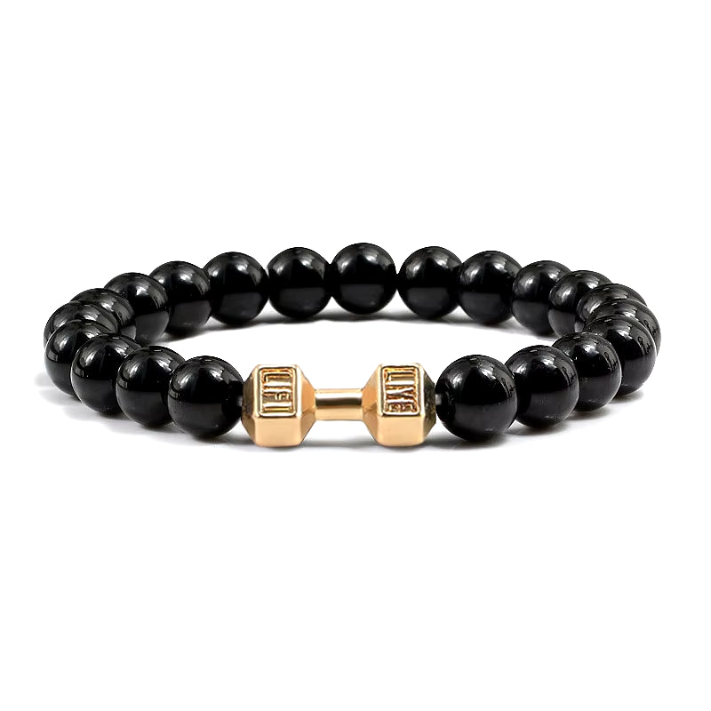 Gym Dumbbells Beads Bracelet