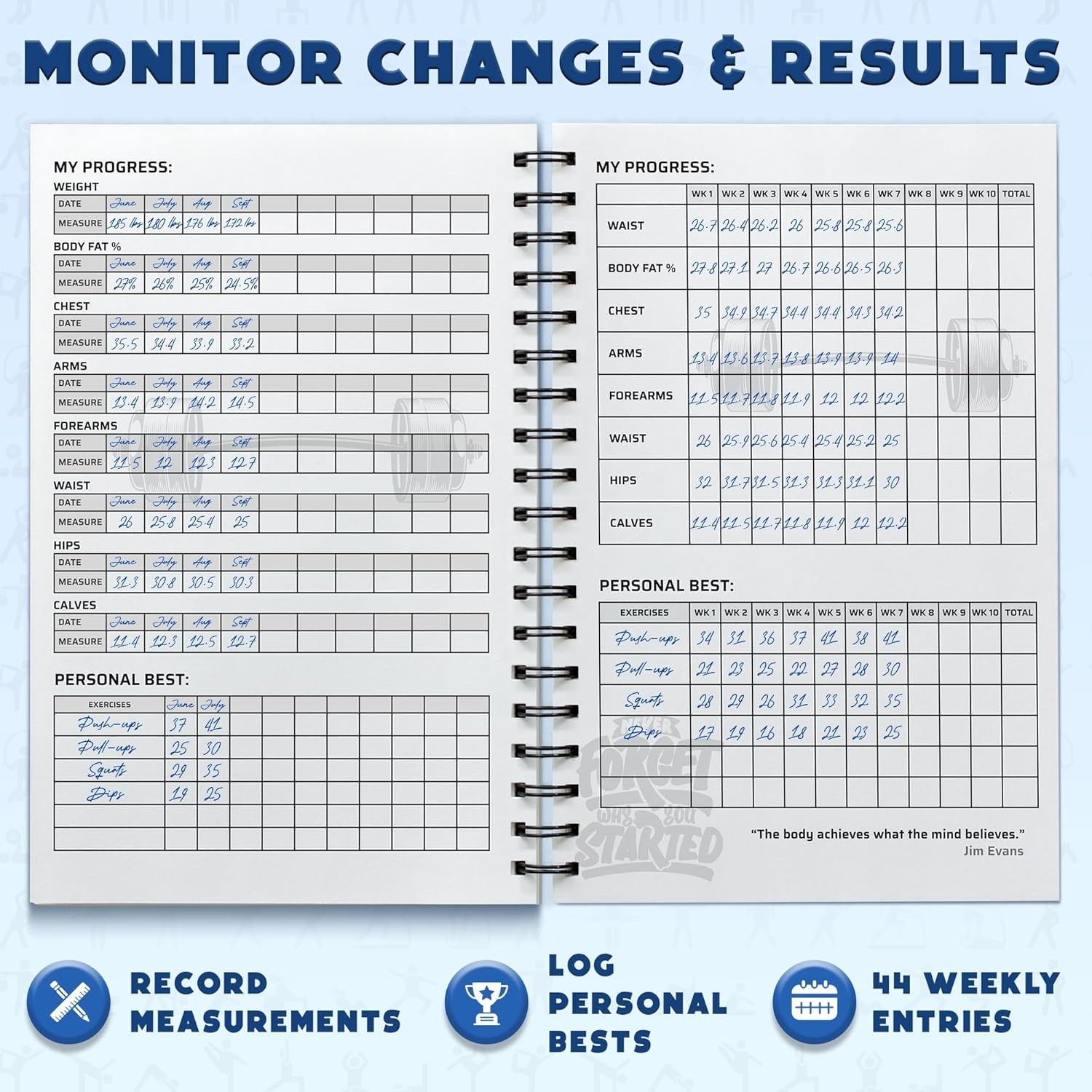 Workout Planner for Daily Fitness Tracking & Goals 