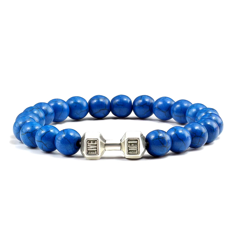 Gym Dumbbells Beads Bracelet