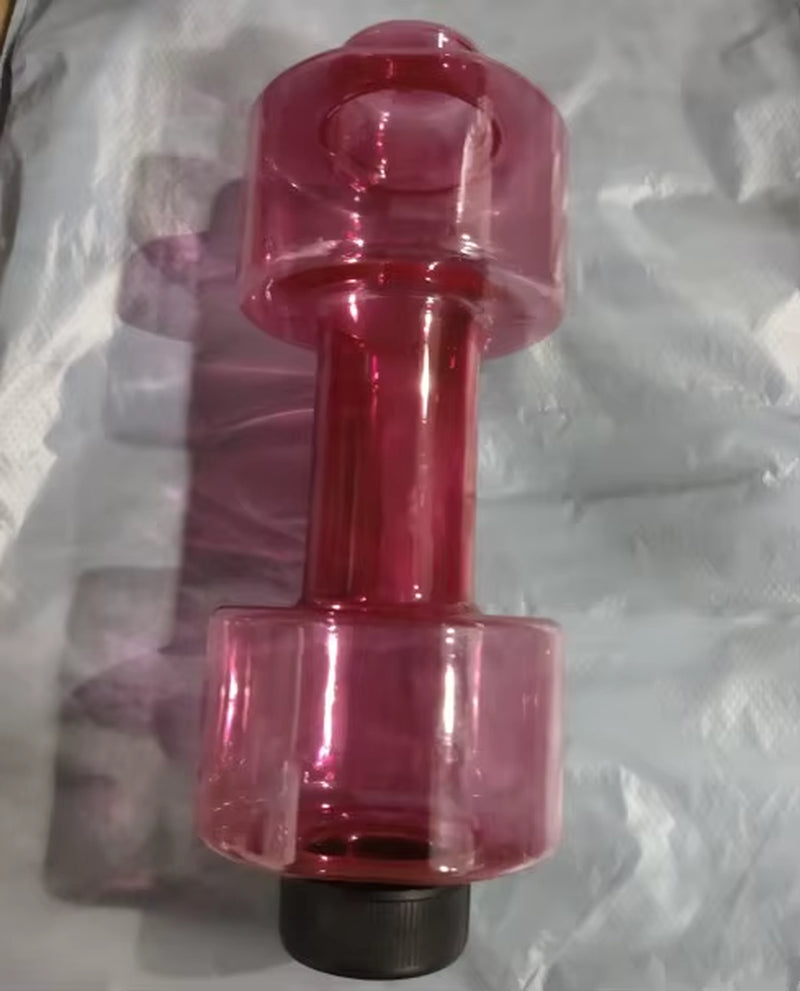 Botella Deportiva de Agua de 550 ml con Forma de Mancuerna