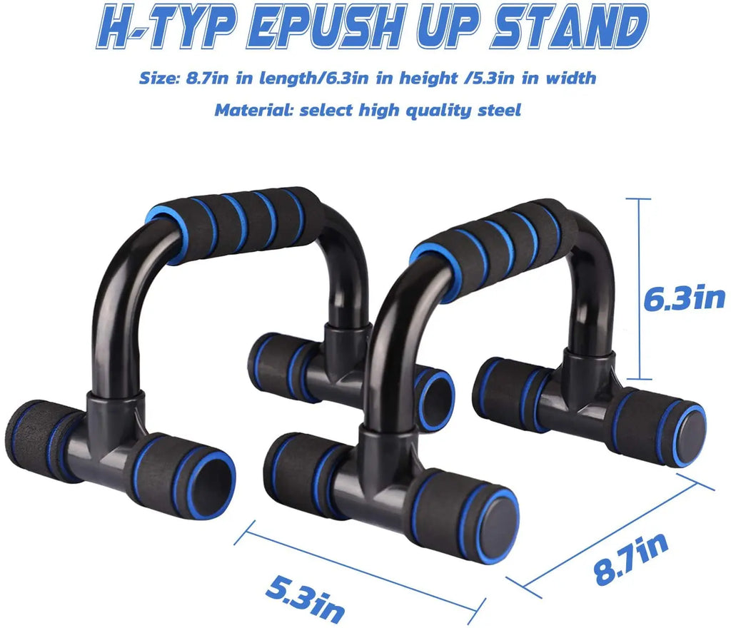 1 Par de soportes para flexiones, asas de agarre, equipamiento de fitness, útil para entrenamiento de pecho y musculación.