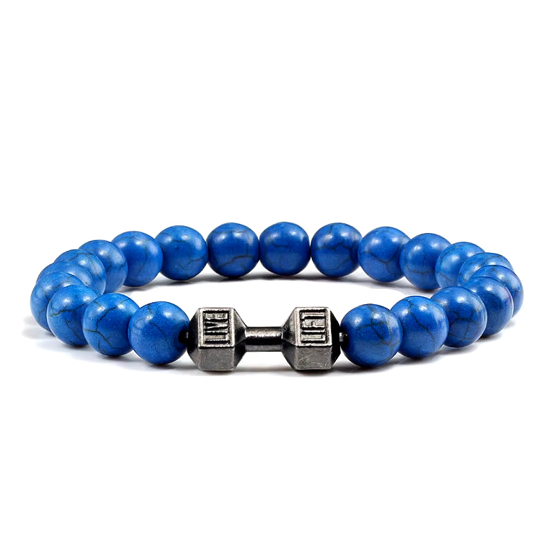 Gym Dumbbells Beads Bracelet