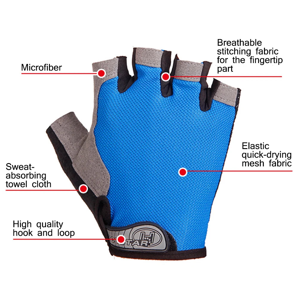 2 piezas de guantes para bicicleta MTB antideslizantes, resistentes a altas temperaturas, para ciclismo al aire libre y con función táctil para pantalla.