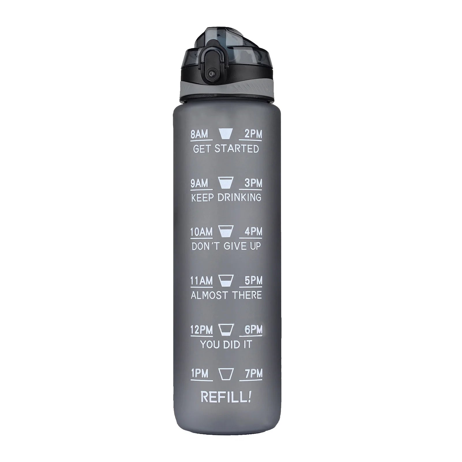 Botella de Agua Motivacional de Plástico – Antigoteo para Fitness y Deportes