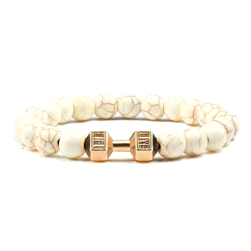 Gym Dumbbells Beads Bracelet