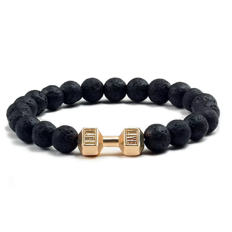 Gym Dumbbells Beads Bracelet