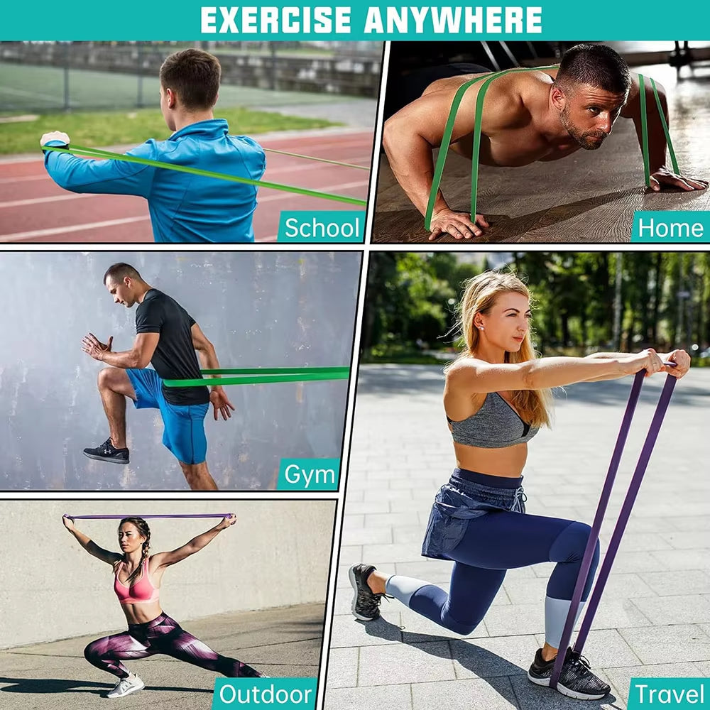 Bandas de Resistencia de Alta Elasticidad – Cinta Elástica de Látex para Asistencia en Dominadas y Ejercicios de Pilates y Fitness
