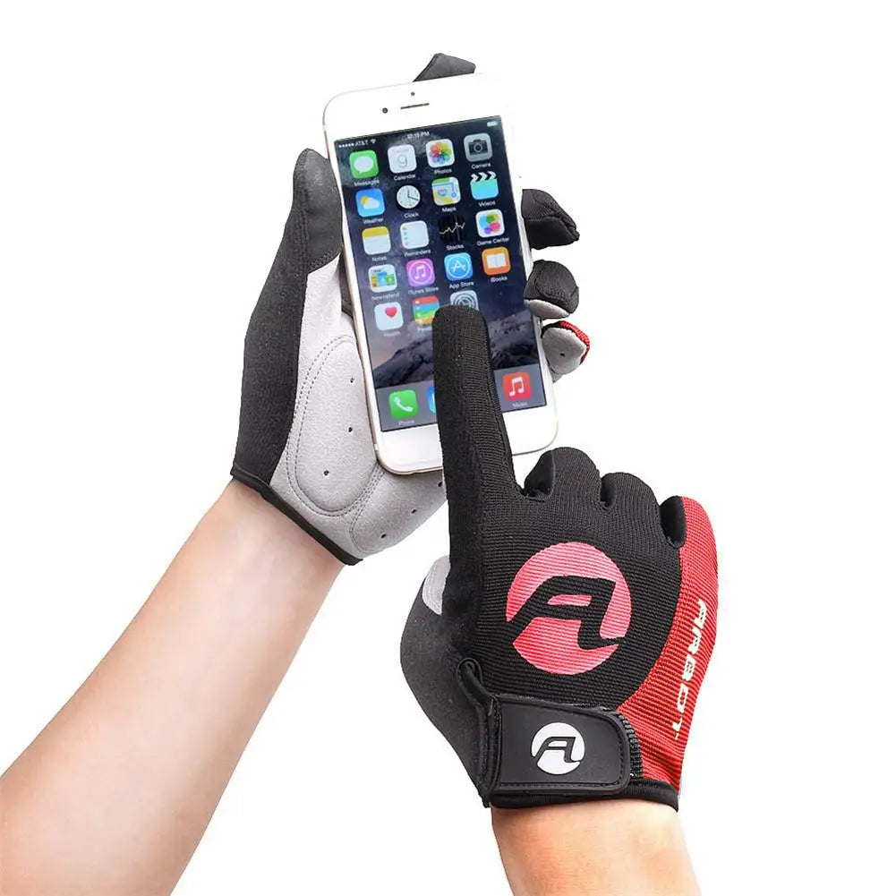 2 piezas de guantes para bicicleta MTB antideslizantes, resistentes a altas temperaturas, para ciclismo al aire libre y con función táctil para pantalla.