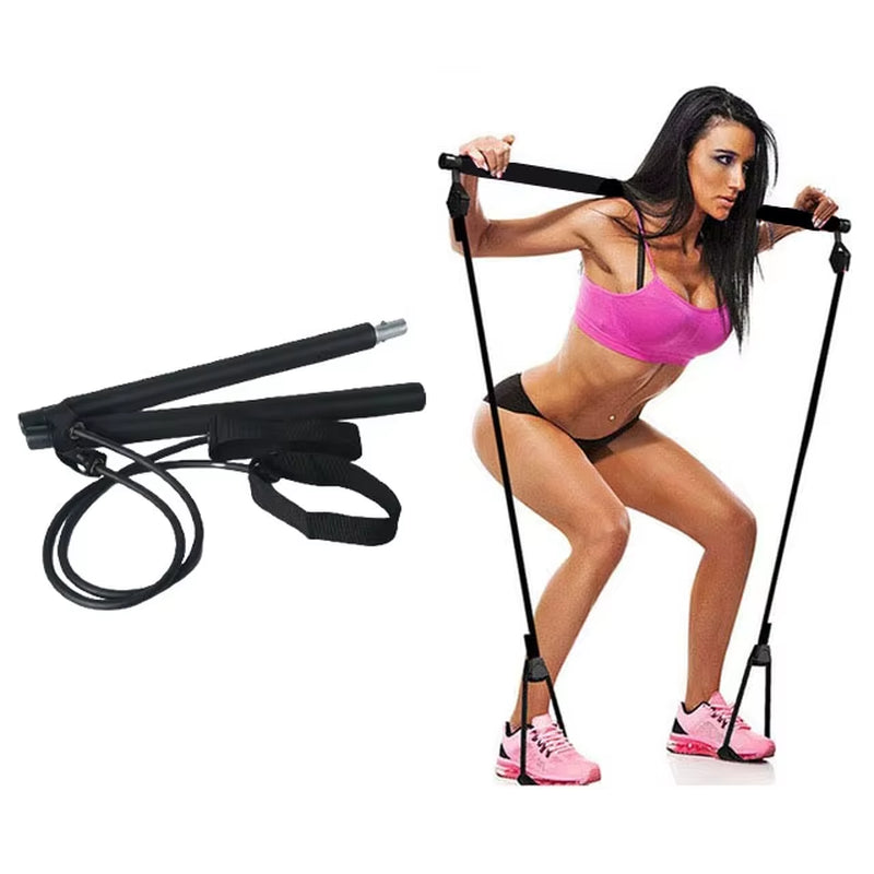 Kit de Barra de Pilates para Fitness y Ejercicio – Entrenamiento con Bandas de Resistencia para Yoga, Gimnasio y Tonificación Muscular