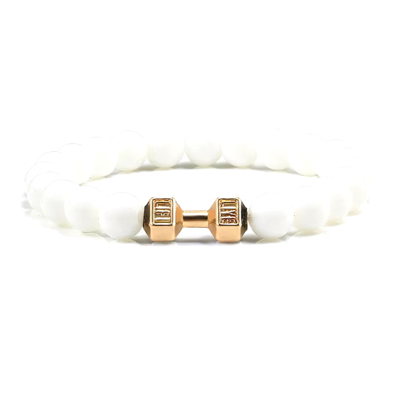 Gym Dumbbells Beads Bracelet