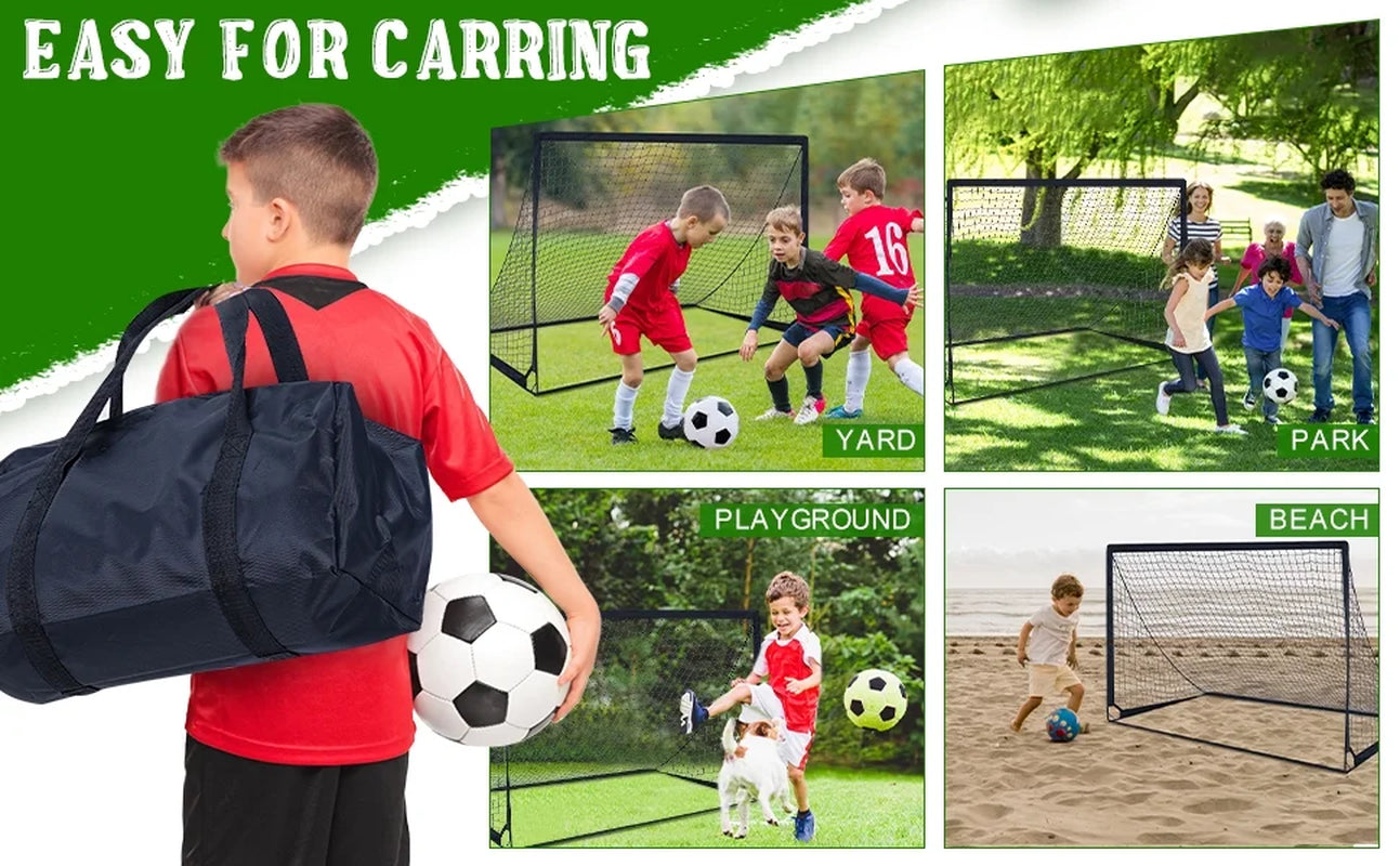 Set of 2 Portable Soccer Goals