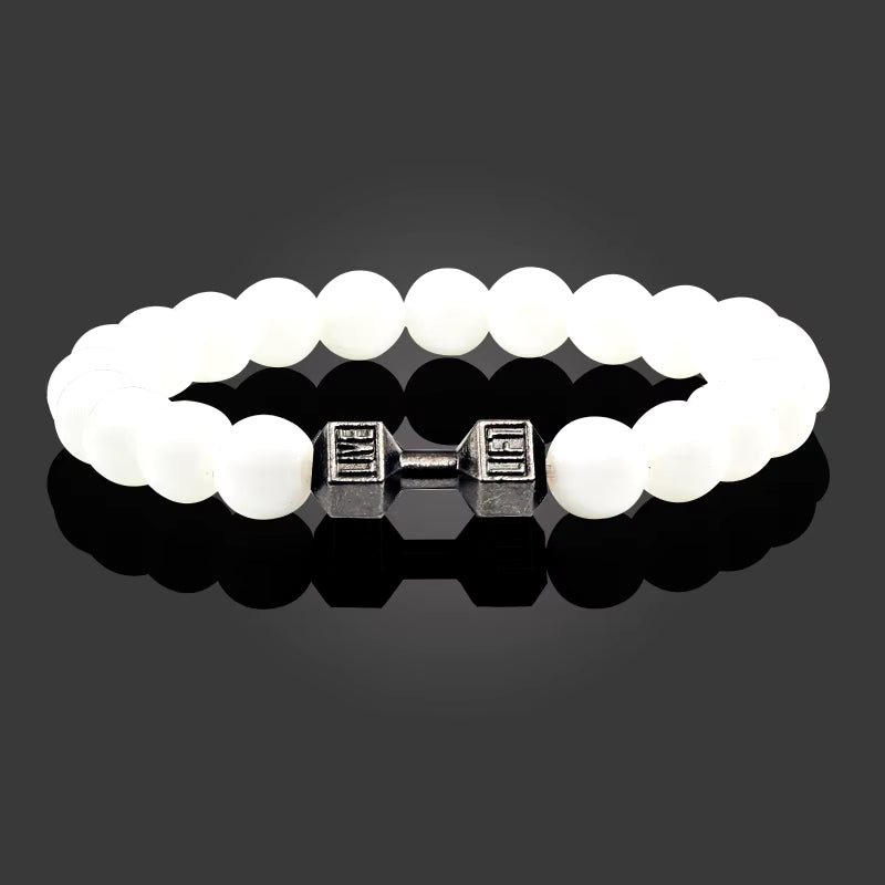 Gym Dumbbells Beads Bracelet