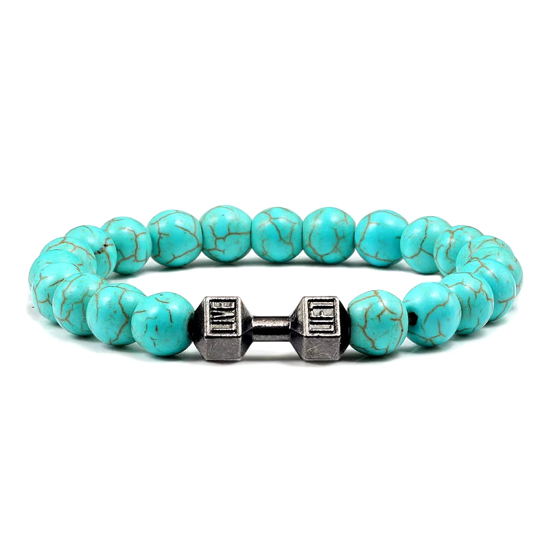 Gym Dumbbells Beads Bracelet