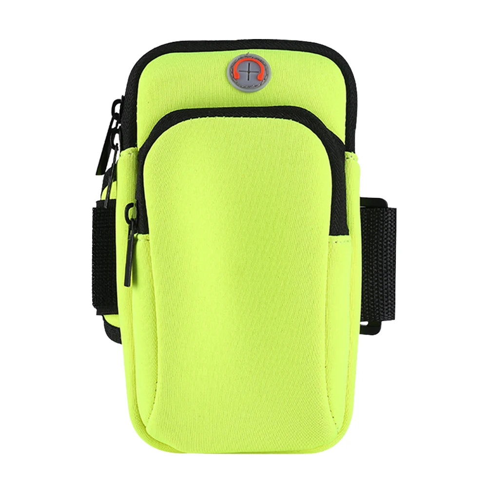 Funda Deportiva Impermeable para Teléfono con Brazalete para Correr, Soporte para Teléfono, Bolsa Deportiva Móvil, Funda para Mano de Ejercicio, para Teléfonos de hasta 16.5cm  y 18.3cm