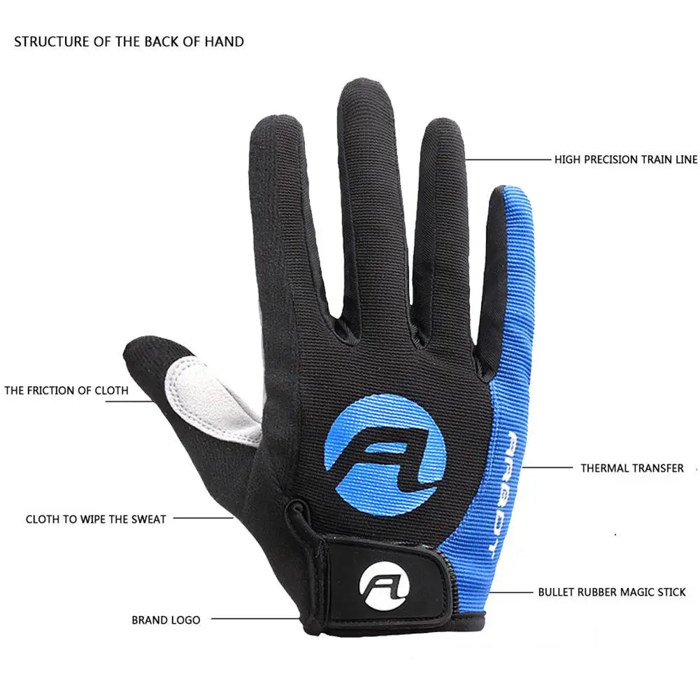 2 piezas de guantes para bicicleta MTB antideslizantes, resistentes a altas temperaturas, para ciclismo al aire libre y con función táctil para pantalla.